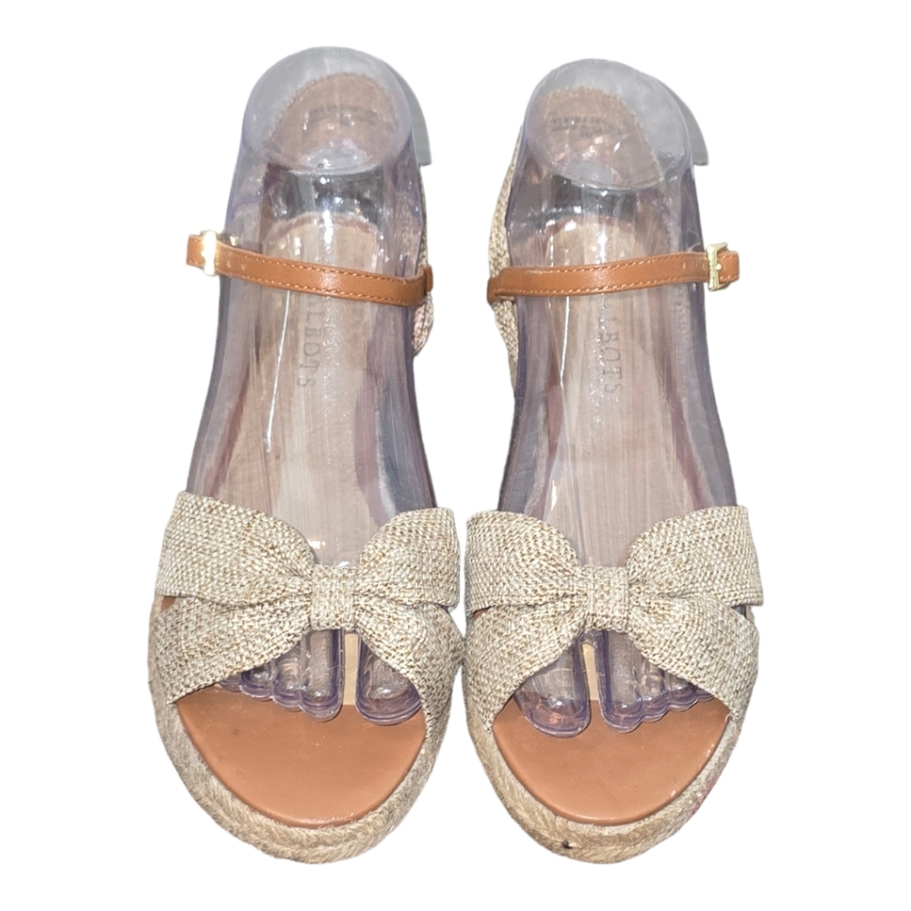 Talbots Beige Bow Espadrille Sandals